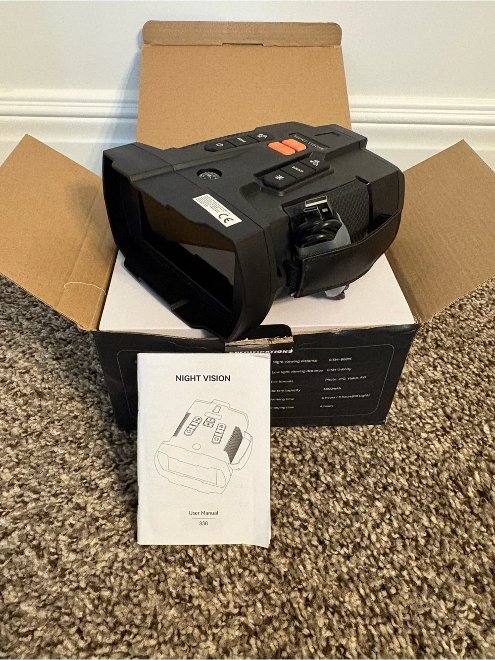 Night Vision Body-Mounted Camera - Black